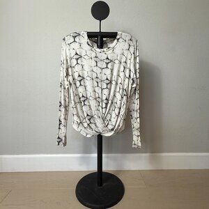 Fifteen Twenty Women's Sheer Long Sleeve Pullover Top